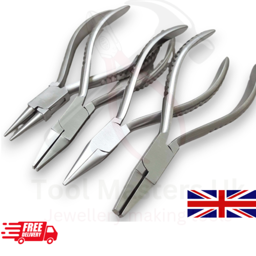 Craftsman Jewelry Pliers Set Flat, Round, Chain, Half-Round Flat Cra