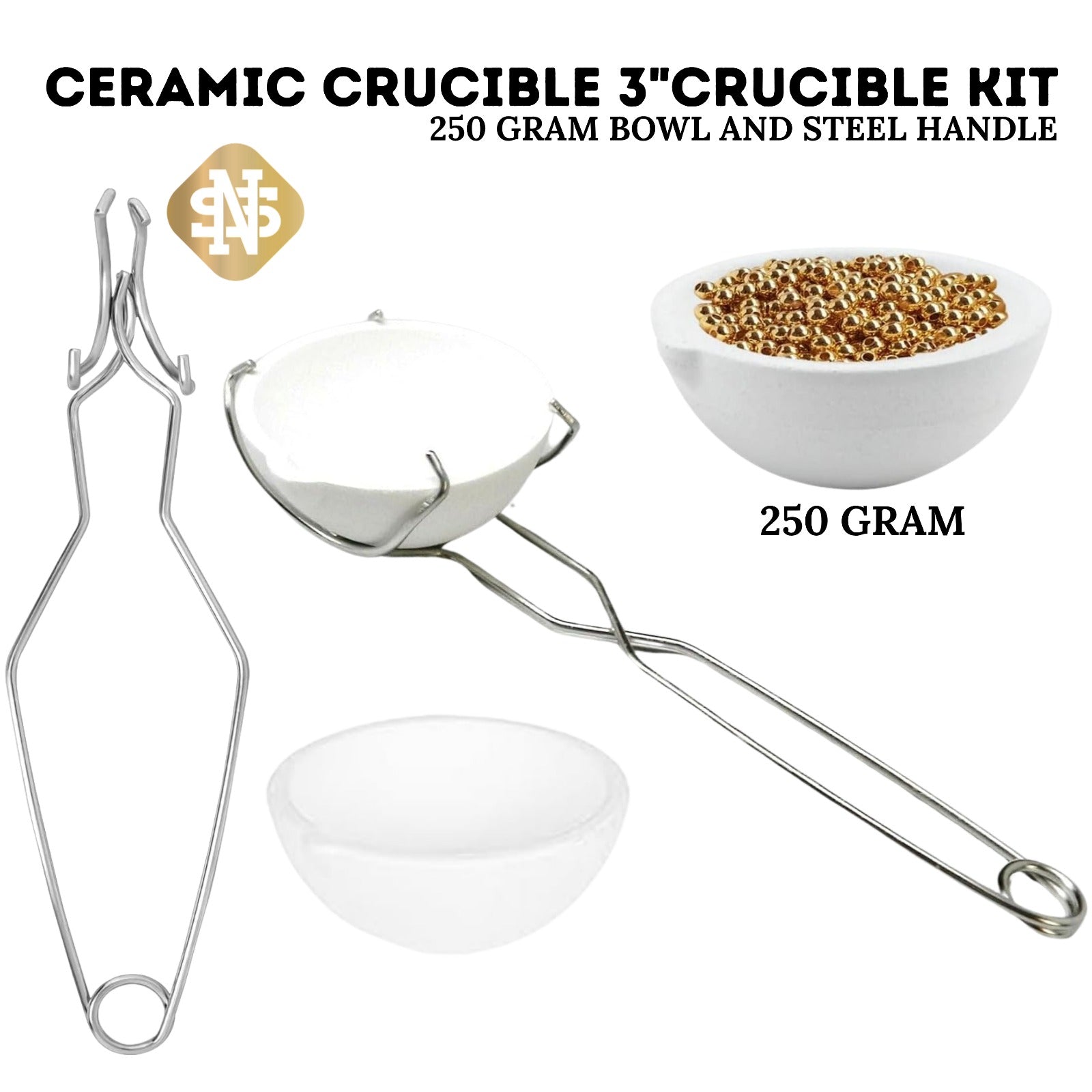 Ceramic Crucible (Melting Dish) For Silver, Gold, Copper, And Ceramic Crucible (Melting Dish) For Silver, Gold, Copper, And