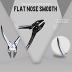 140mm flat nose parallel action pliers with smooth jaws for jewelry work.

