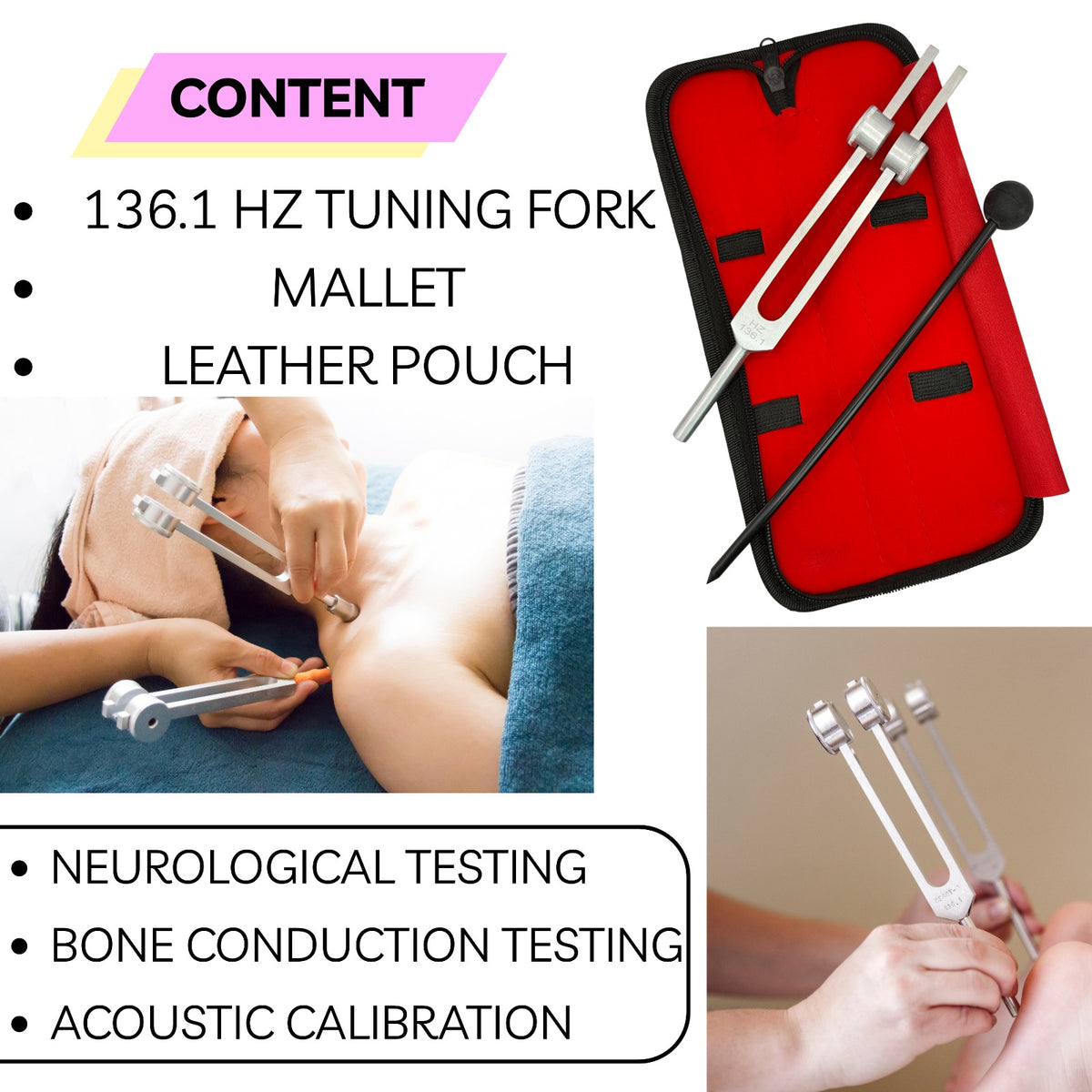 136.1 Hz Weighted Tuning Fork for Meditation and Sound Practice – view 2