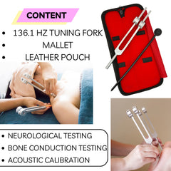 Tuning Fork 136.1Hz Weighted–Heart Chakra,Healing,Immune Support,Meditation tool