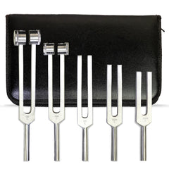 5-Piece High-Quality Aluminium Tuning Fork Set for ENT and Chakra Balancing