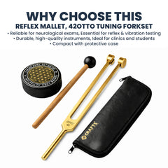 Gold 42 Hz Otto tuning fork with activator – view 9