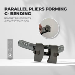 Parallel Ring/Bracelet Bending Forming Pliers with Curved Concave & Convex jaws