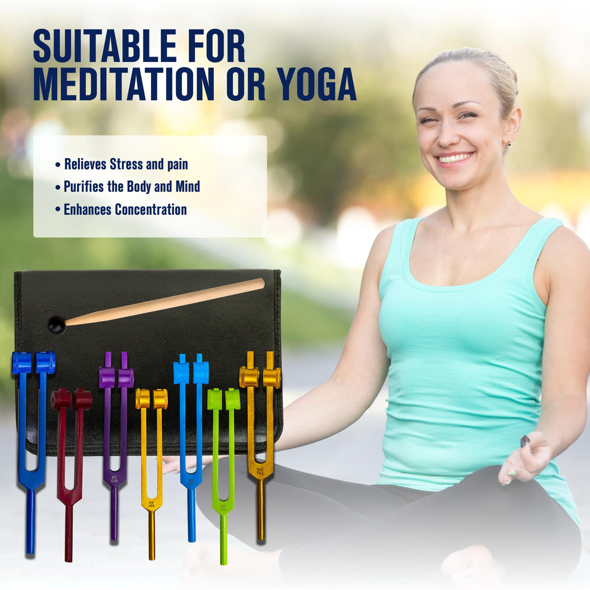 7 Chakra Tuning Fork Set for Sound Practice and Meditation – view 2
