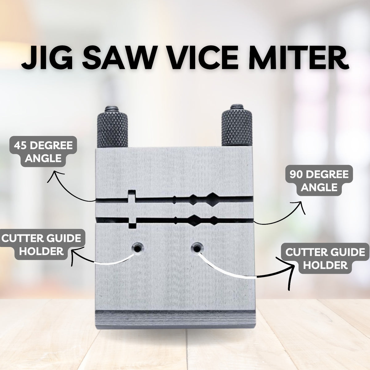 45° and 60° Tube Miter Vise Jig with Filing Block - Chenier Joint Saw Cutting Set