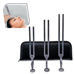 Gardiner Brown Tuning Fork set of 3, 128, 256, 512 Hz Brushed Steel healing & Medical