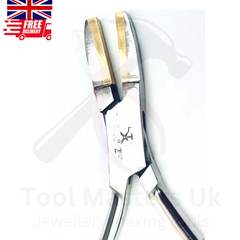 Brass Jaw Flat Nose Pliers with Soft Jaws–Ideal for Forming,Holding, and Bending