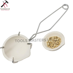 Ceramic Crucible and Tongs Set for Precision Melting - Ideal for Gold, Silver, and Copper