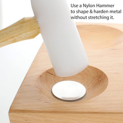 Nylon Wedge Hammer for Jewelry Making - Non-Marring Metal Forming Tool with Domed Face