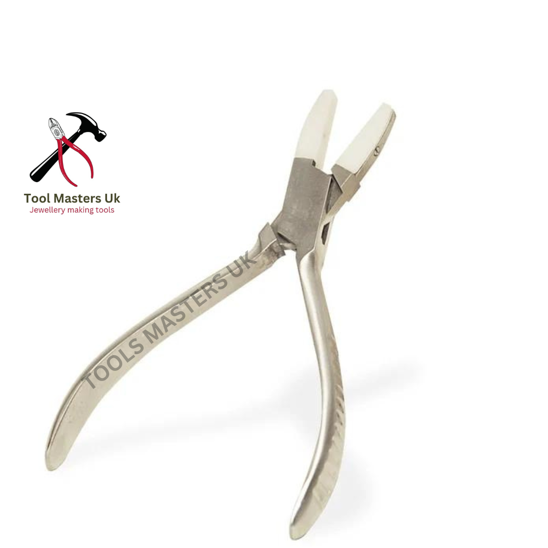 Professional Flat Nose Pliers with Nylon Jaws for Jewellery Makers and Opticians – view 2