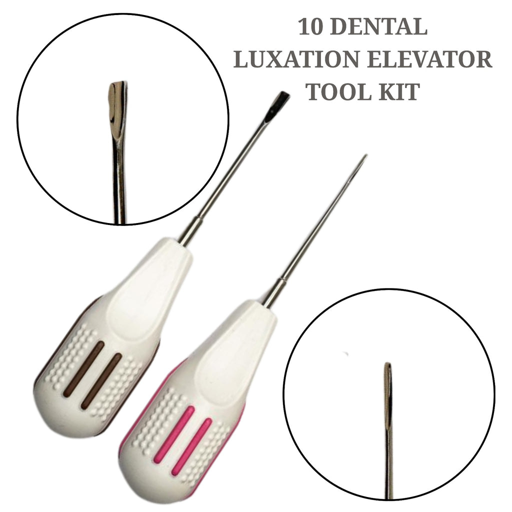 Tooth Extraction Kit Dental 10 Luxating Elevators Surgical Periotome S