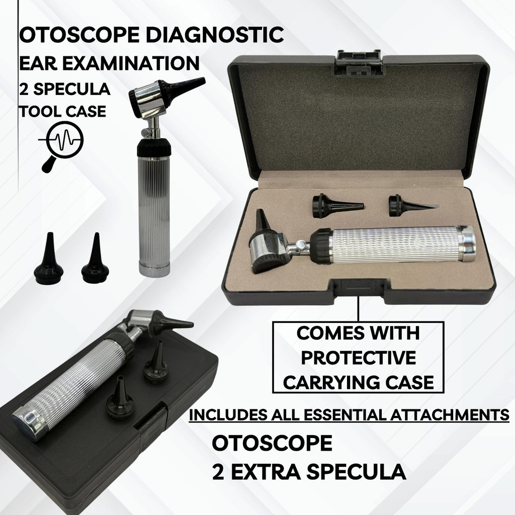 Otoscope Ear Scope Diagnostic Medical Tool ENT Examination Set with Sp