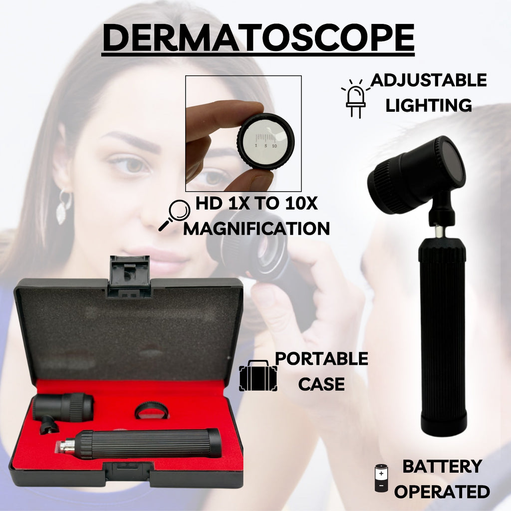 Professional Dermatoscope Set for Dermatology Skin Diagnostic Instrume