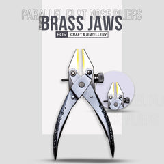 Brass-Lined Jaw Parallel Action Flat Nose Pliers w/ Adjustable screw Jewellery