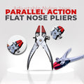 14cm adjustable flat nose pliers with nylon jaws for jewelry and watchmaking.

