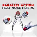14cm adjustable flat nose pliers with nylon jaws for jewelry and watchmaking.

