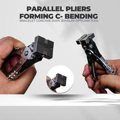 Parallel Ring/Bracelet Bending Forming Pliers with Curved Concave & Convex jaws
