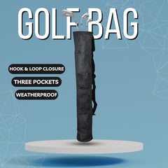 Lightweight Golf Club Bag - 34" Tall with 5" Deep Club Compartment & Three Accessory Pockets