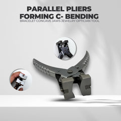 Parallel Ring/Bracelet Bending Forming Pliers with Curved Concave & Convex jaws