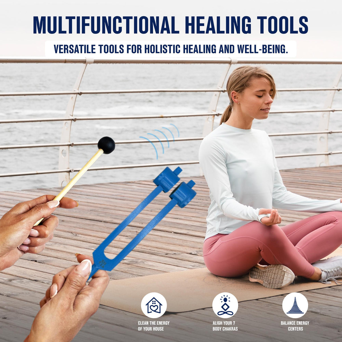 7 Chakra Tuning Fork Set for Sound Practice and Meditation – view 9