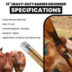 13 inch Barnes dehorner, wooden handles – view 6