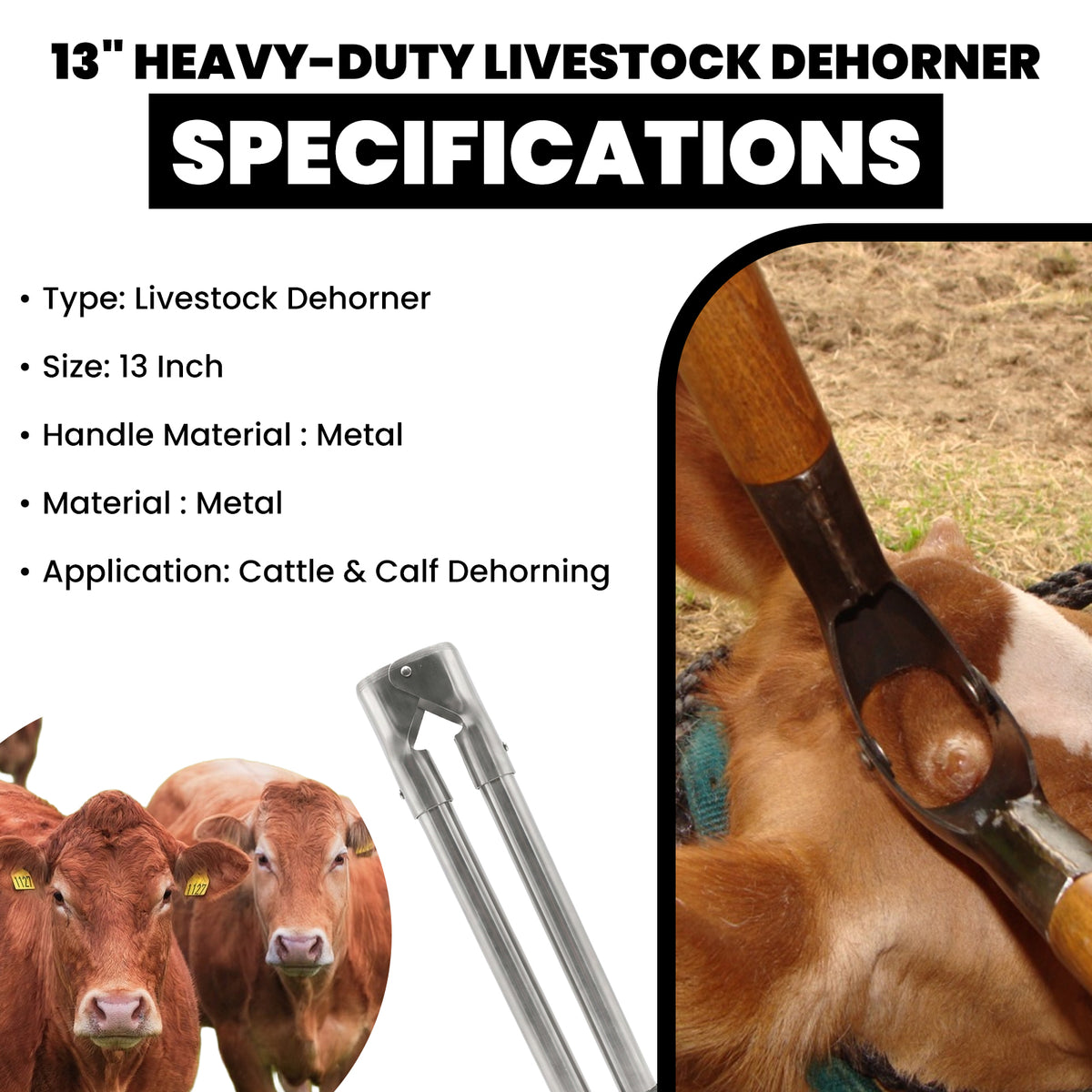 13 inch Barnes style dehorner – view 6