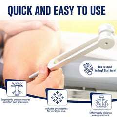 5-Piece Medical Tuning Fork Set - ENT Diagnostic Tools Made from Quality Aluminium