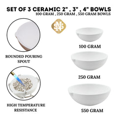 durable ceramic crucibles for metal melting