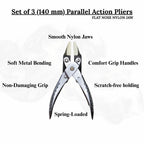 Craft pliers set with flat parallel jaws, perfect for hobbyists and jewelers.

