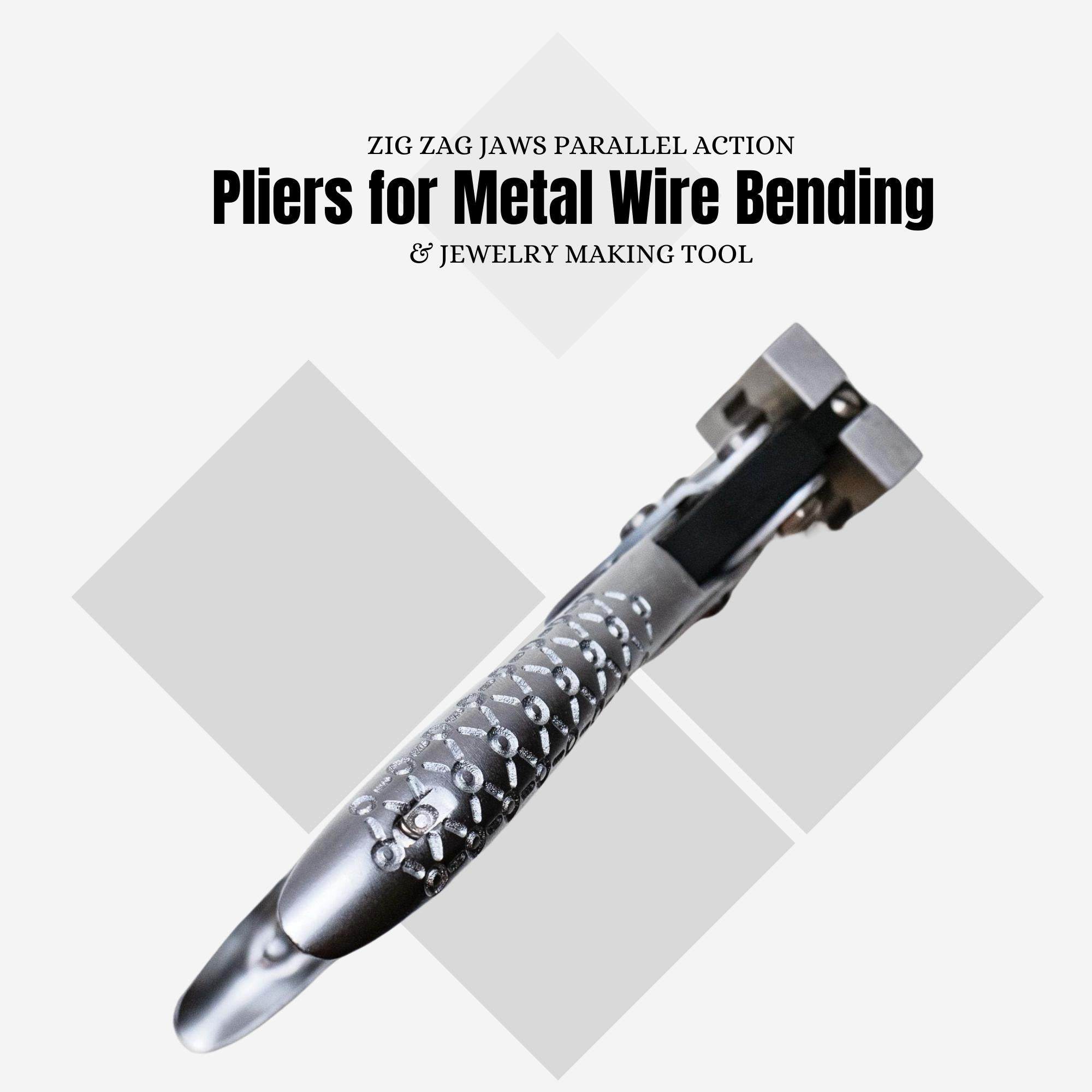 Craft pliers for zig-zag shaping of wire and soft 