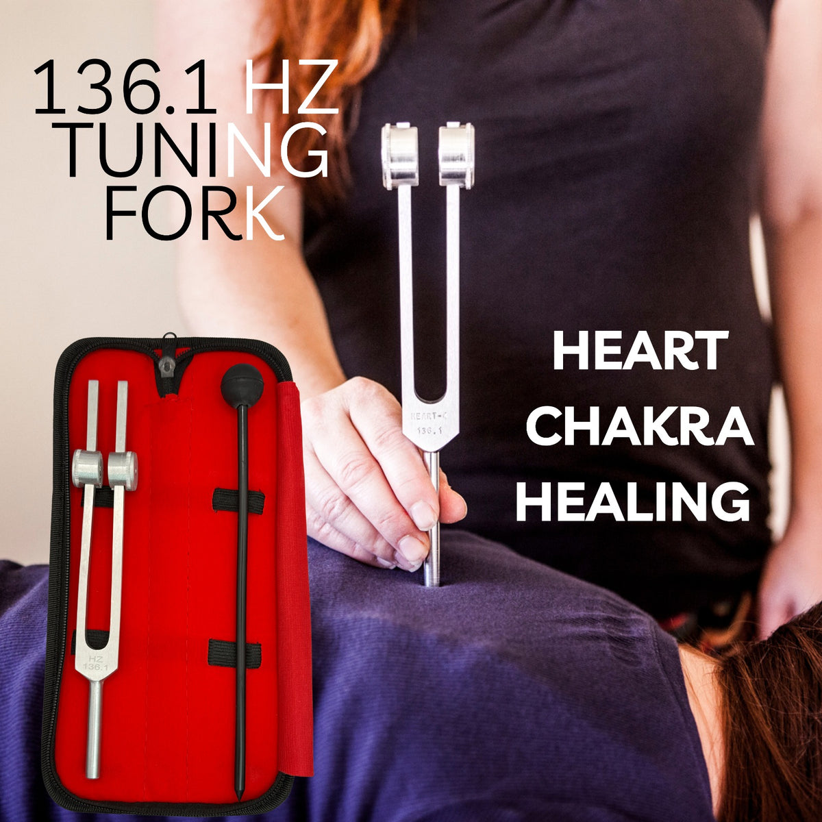 136.1 Hz Weighted Tuning Fork for Meditation and Sound Practice – view 5