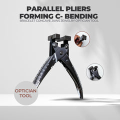 Parallel Ring/Bracelet Bending Forming Pliers with Curved Concave & Convex jaws