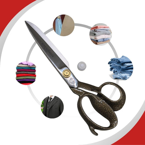 Close-up of tailor scissors for upholstery