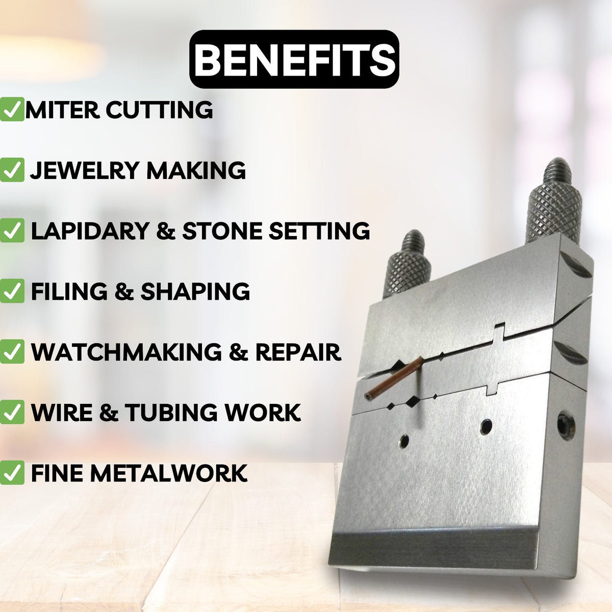45° and 60° Tube Miter Vise Jig with Filing Block - Chenier Joint Saw Cutting Set – view 5