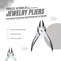 6-in-1 Parallel Pliers for wire wrapping,shaping,beading and jewelry,Precision Wire Forming , Versatile Wire Looping & Shaping for Jewelry Making and loop making pliers for craftsmen