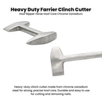Farrier clinch cutter and hoof buffer – view 2