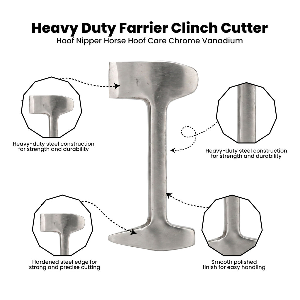 Farrier clinch cutter and hoof buffer – view 3