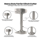 Farrier clinch cutter and hoof buffer – view 3