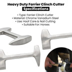 Farrier clinch cutter and hoof buffer – view 6