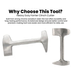 Farrier clinch cutter and hoof buffer – view 8