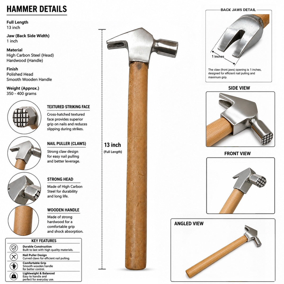 Farrier hammer set 4 piece – view 4