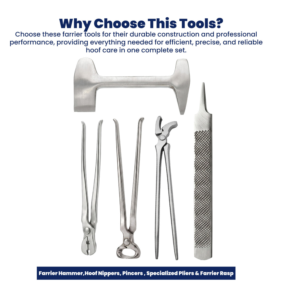 5 piece farrier hoof trimming kit – view 10
