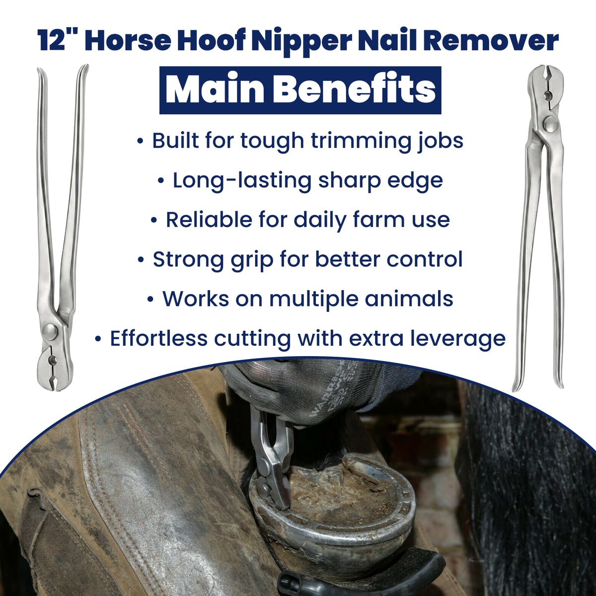 12 inch farrier horseshoe nail puller – view 7