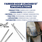 12 inch farrier nail clincher – view 4