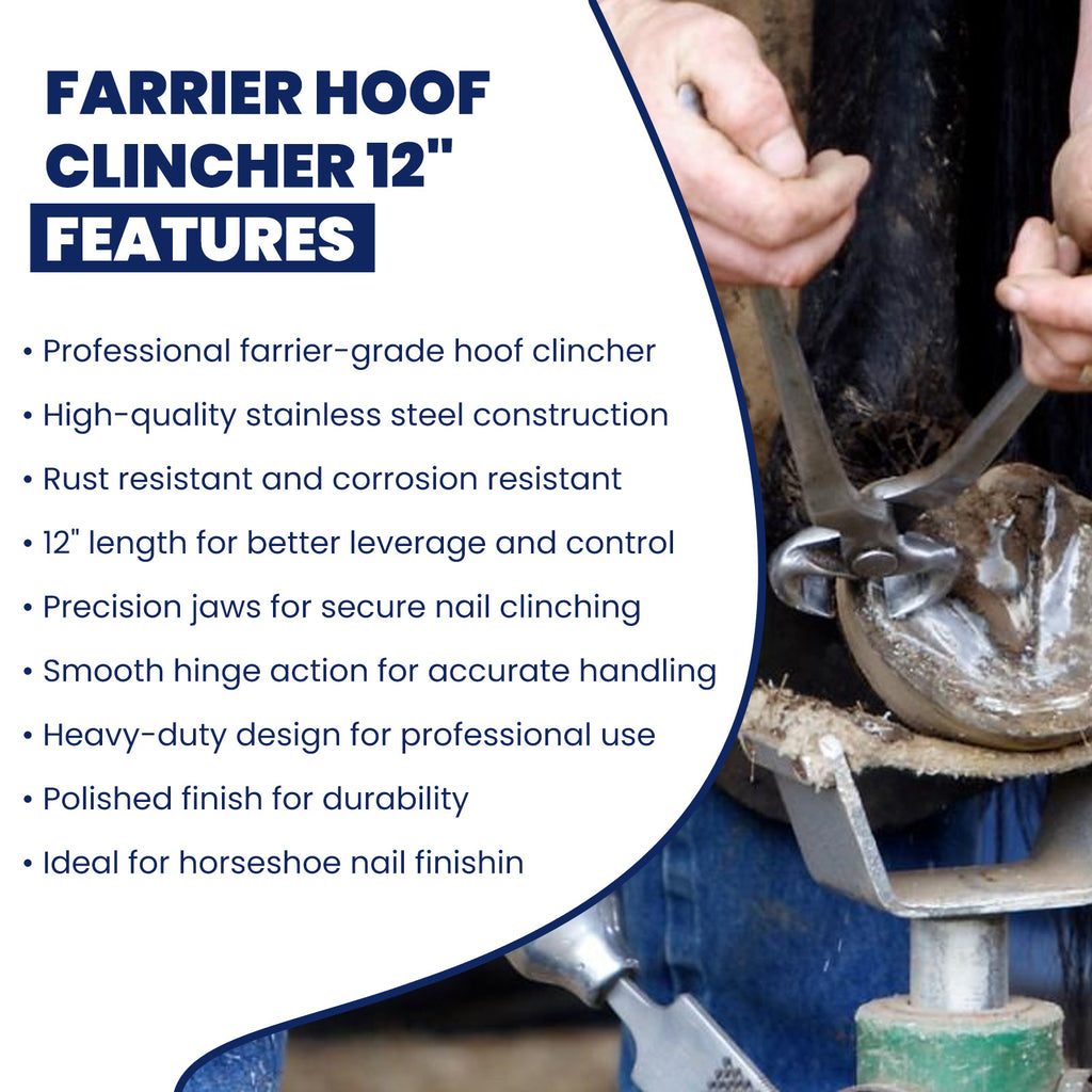 12 inch farrier nail clincher – view 5