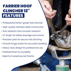 12 inch farrier nail clincher – view 5