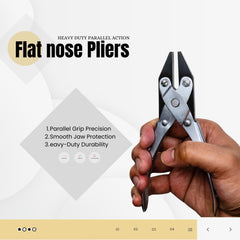 Forming pliers with concave and convex jaws for bracelet shaping.

