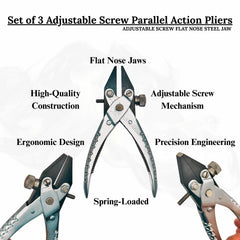 Flat nose parallel pliers with smooth brass and nylon jaws for delicate work.

