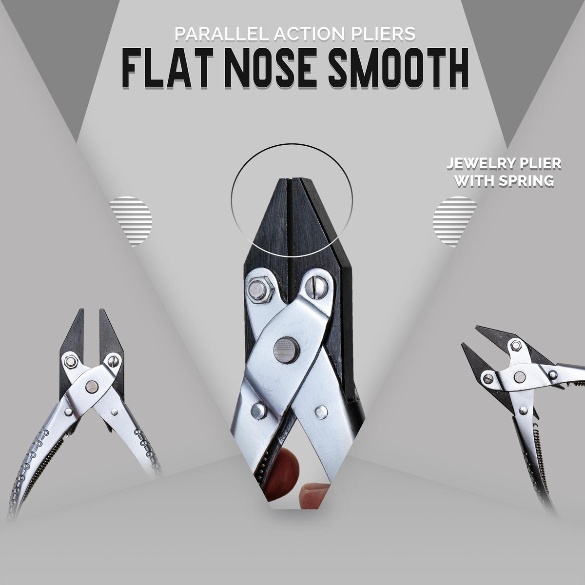 5.5 inch flat nose parallel pliers with nylon jaw by ToolsMaster-UK.

